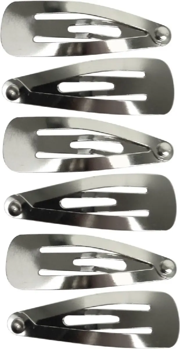 Haarsoires DIY Klikklakspeldjes 3cm - Zilver - 100 Stuks