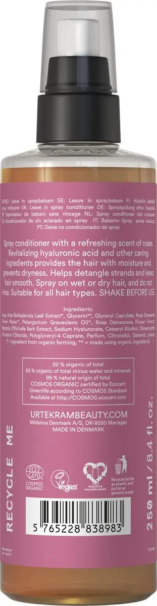 Urtekram Rozen Spray Conditioner 250ml