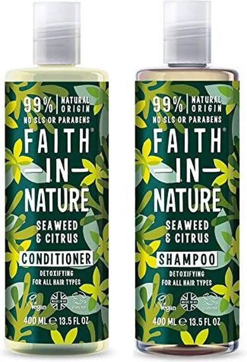 Faith In Nature Seaweed & Citrus Shampoo & Conditioner 2x400ml