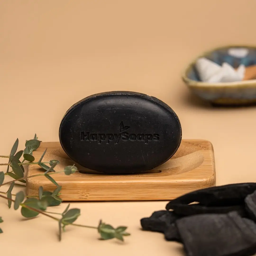 HappySoaps Gezichtsreiniger Bar Houtskool & Eucalyptus 70g