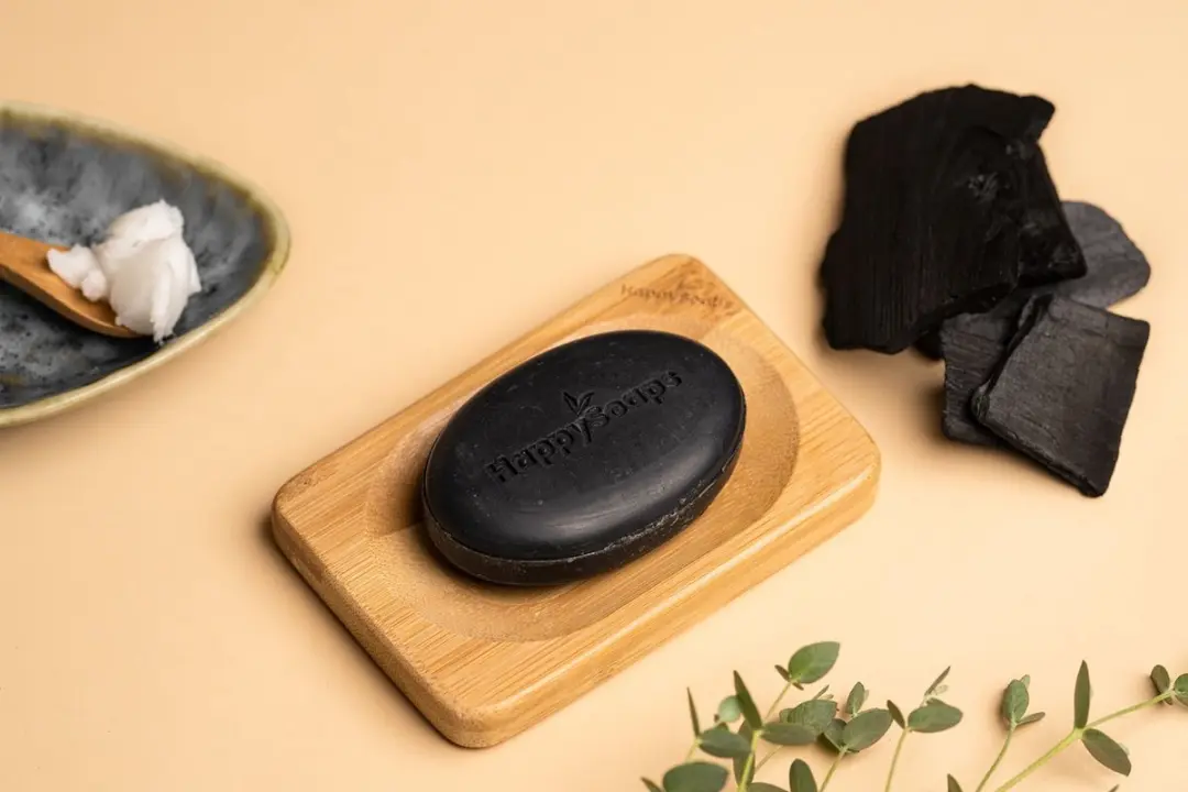 HappySoaps Gezichtsreiniger Bar Houtskool & Eucalyptus 70g