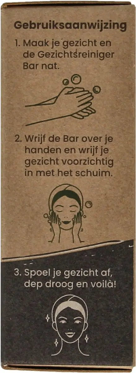 HappySoaps Gezichtsreiniger Bar Houtskool & Eucalyptus 70g