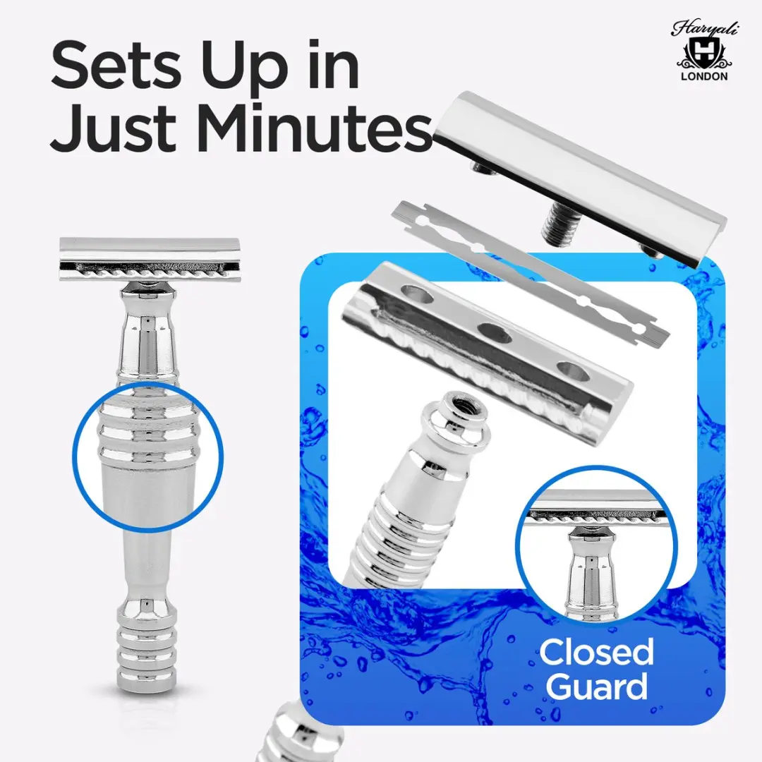 Haryali London Double Edge Safety Razor - Roestvrijstaal - Zwaar