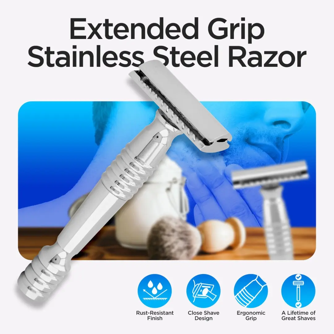 Haryali London Double Edge Safety Razor - Roestvrijstaal - Zwaar