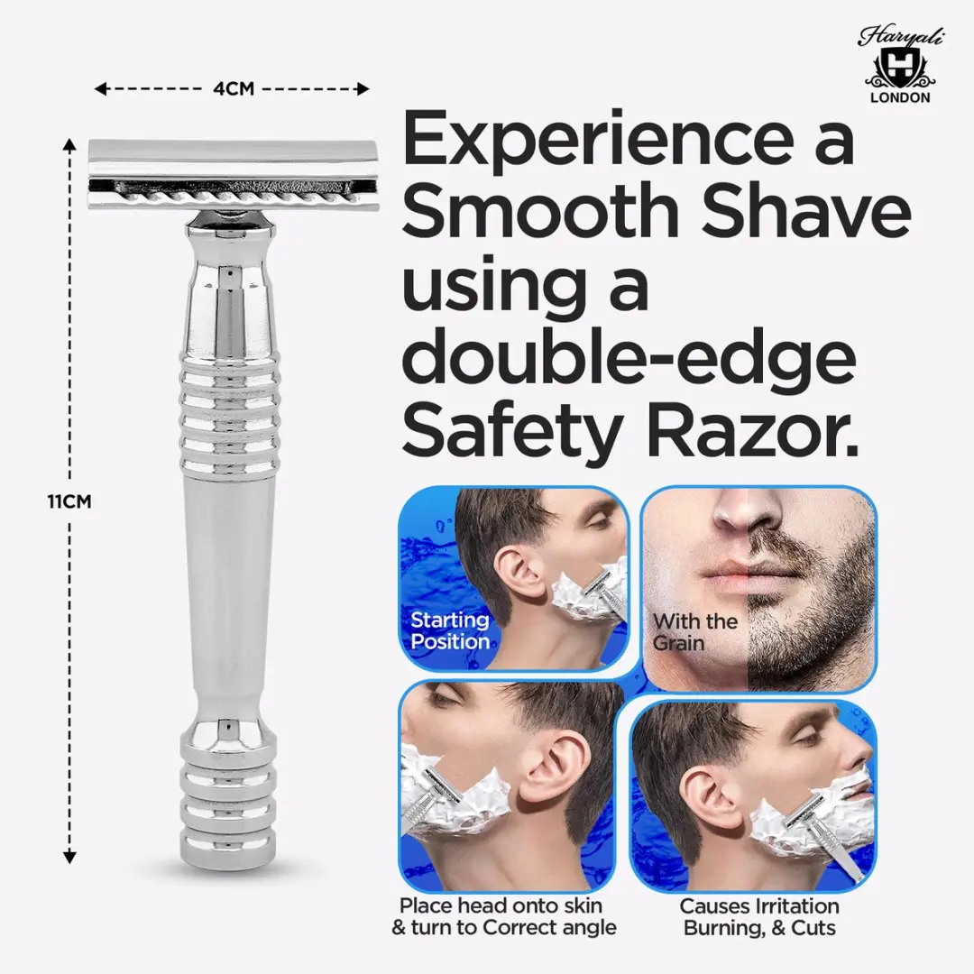 Haryali London Double Edge Safety Razor - Roestvrijstaal - Zwaar