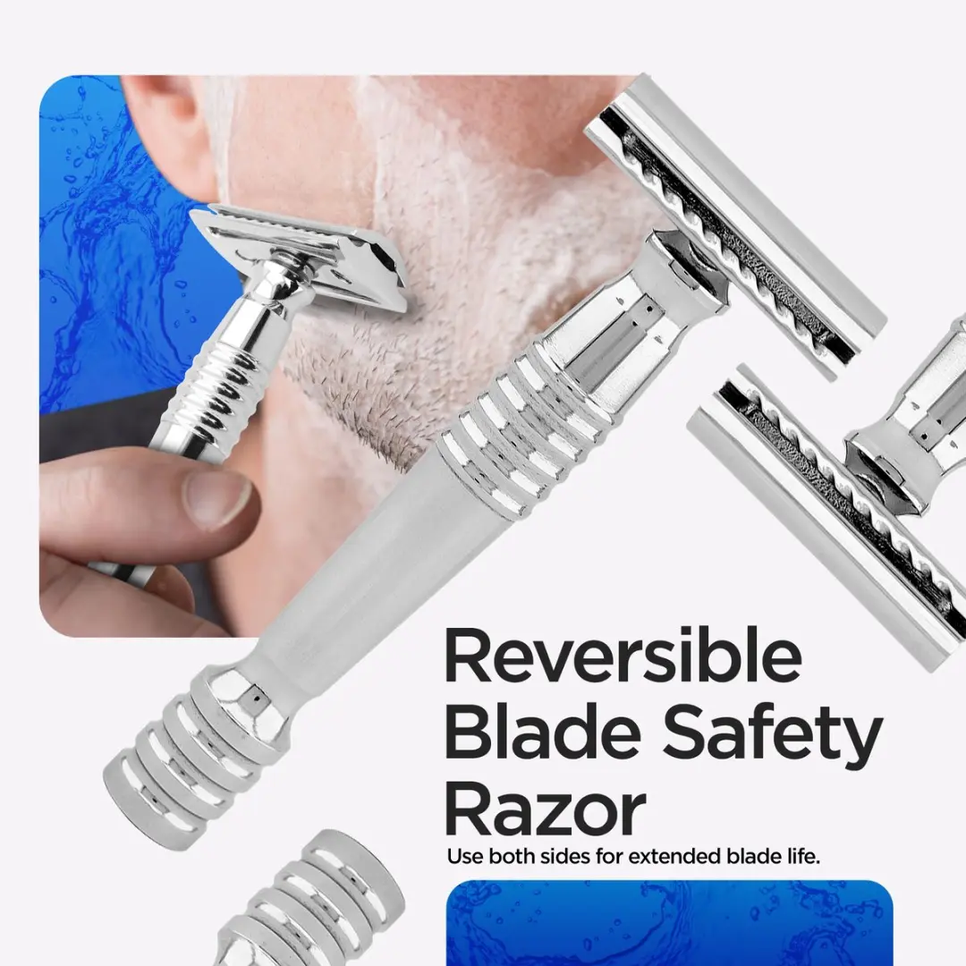 Haryali London Double Edge Safety Razor - Roestvrijstaal - Zwaar