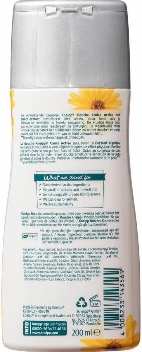 Kneipp Arnica Active Douchegel 1200ml - 6 Stuks