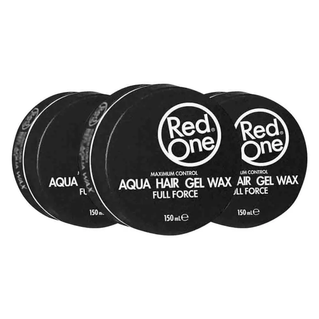 Red One Aqua Hair Gel Wax Black - 3x150ml