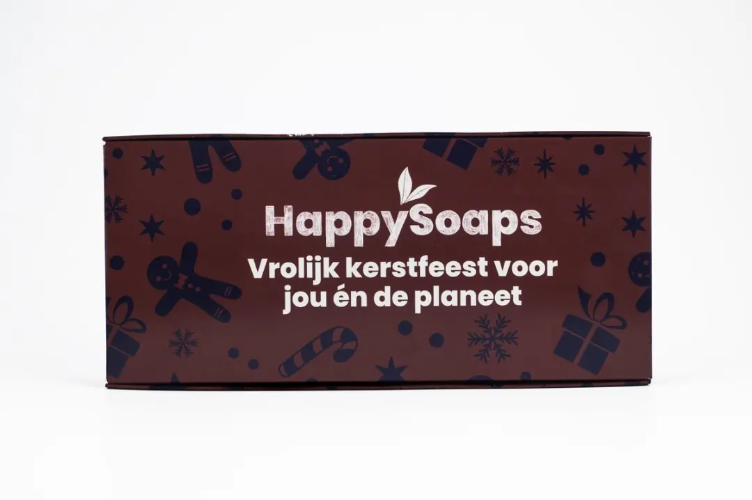 HappySoaps Kerstbox - Douchegel & Reisblikje - 2 Stuks