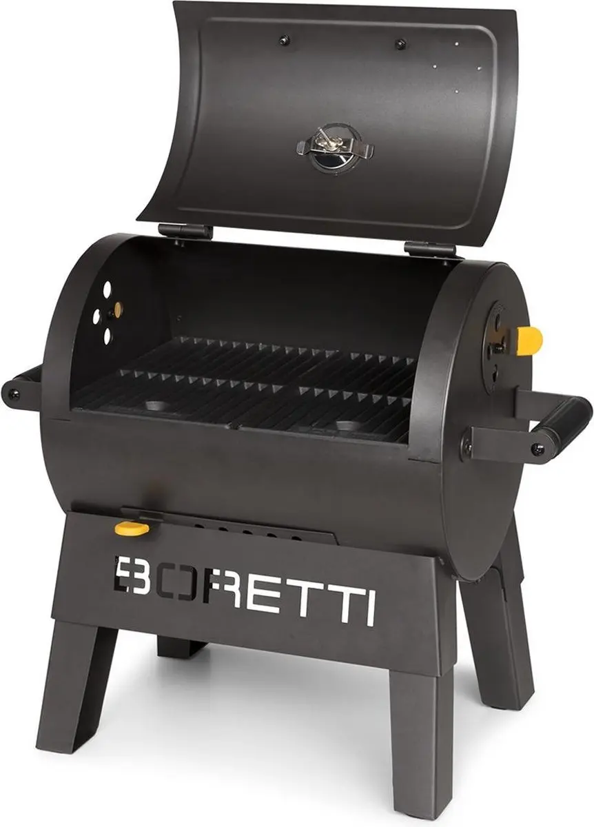 Boretti Terzo Houtskool Barbecue 30x40cm - 5 Burgers - Zwart