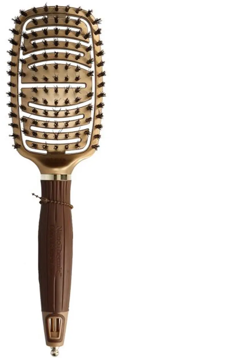 Olivia Garden Expert Care Flex Borstel - Boar & Nylon Gold/Brown