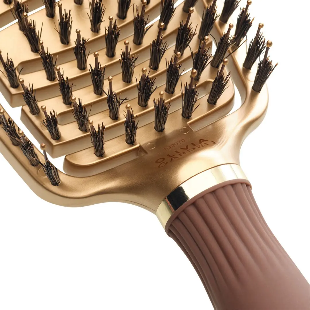 Olivia Garden Expert Care Flex Borstel - Boar & Nylon Gold/Brown