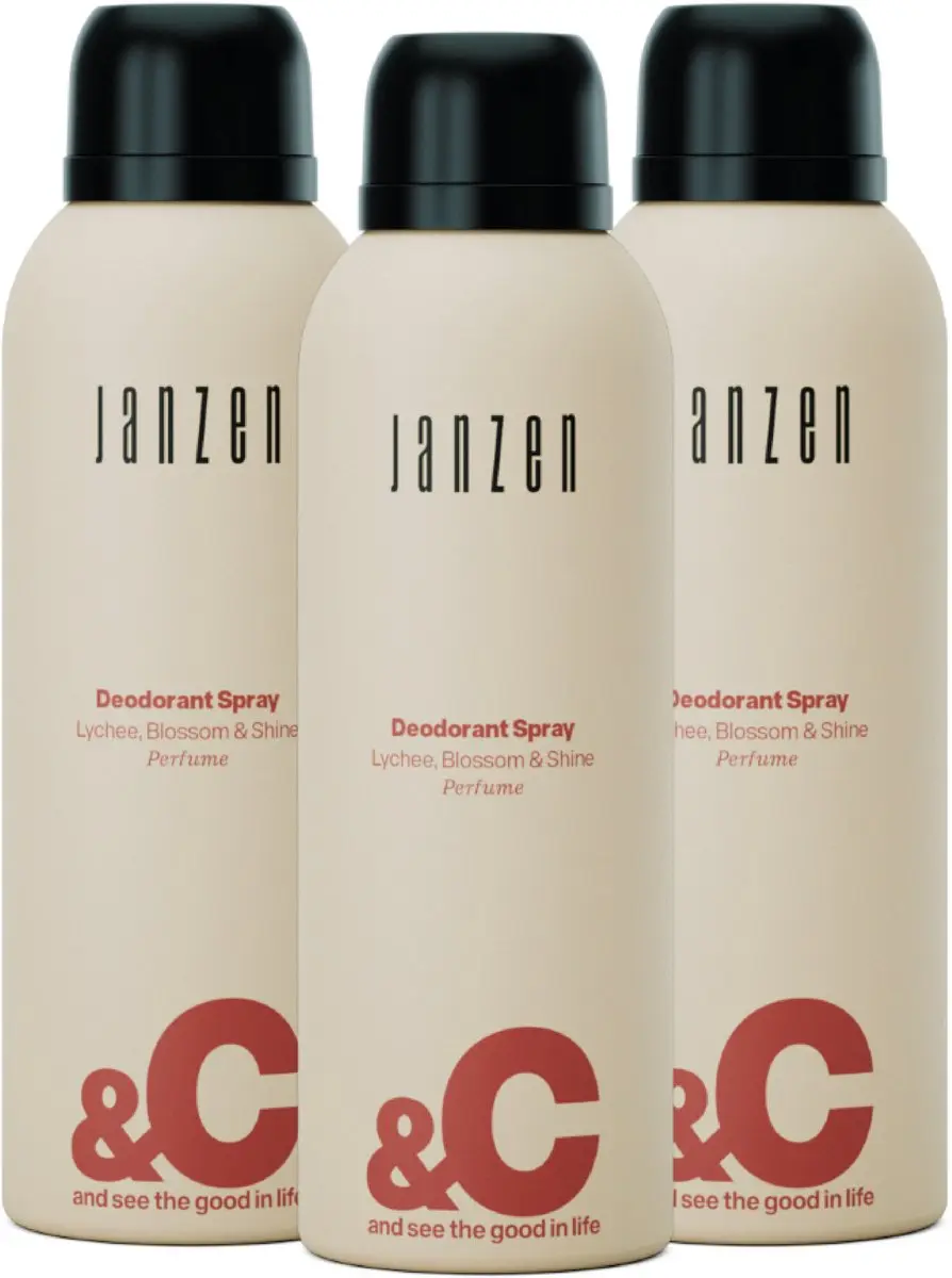 Janzen Deodorant Spray Lychee Blossom & Shine 3x150ml