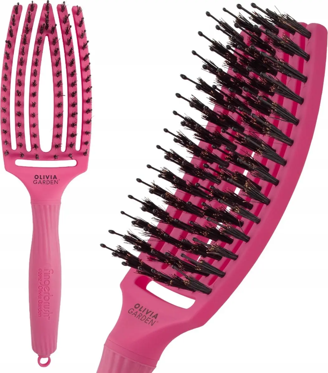 Olivia Garden Fingerbrush Combo - Hot Pink