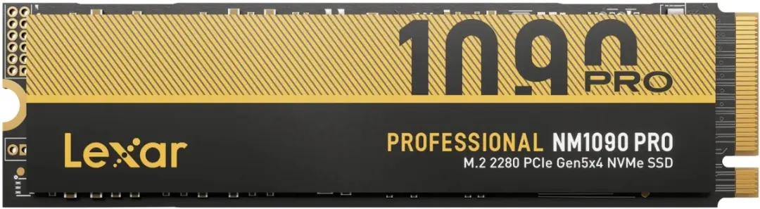 Lexar NM1090 Pro SSD 2TB - 14.000/13.000MB/s - Goud/Zwart