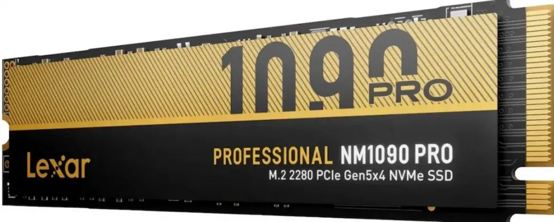 Lexar NM1090 Pro SSD 2TB - 14.000/13.000MB/s - Goud/Zwart