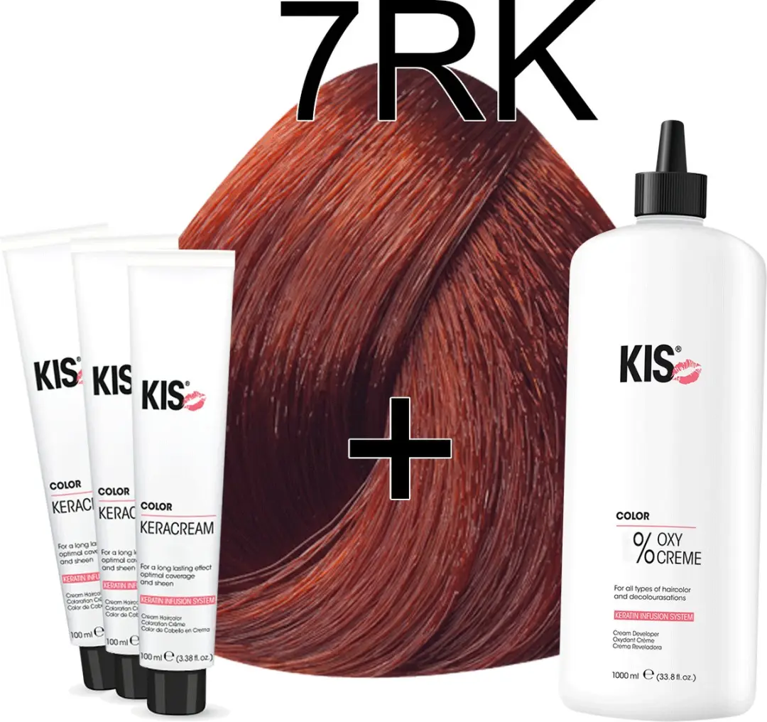 KIS KeraCream Color 7RK Middel Rood Koper Blond Haarverf