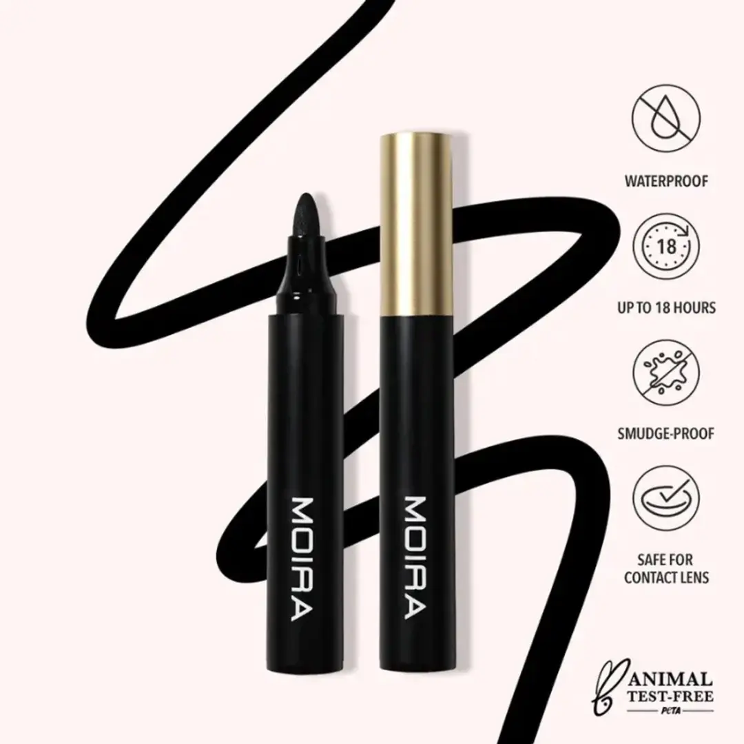 Moira Waterproof Jumbo Marker Liquid Liner 001 Black