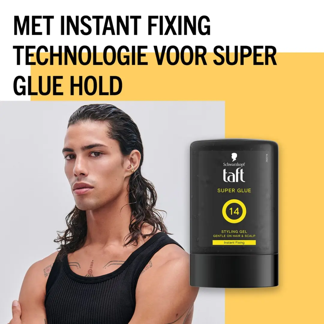 Taft Men Power Gel Super Glue Hold 14 Haargel - 6x300ml
