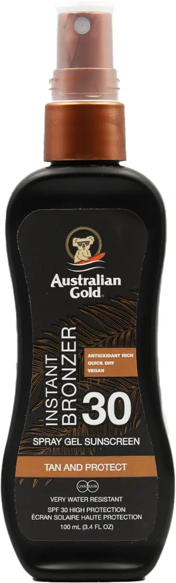 Australian Gold SPF 30 Spray Gel met Bronzer 100ml