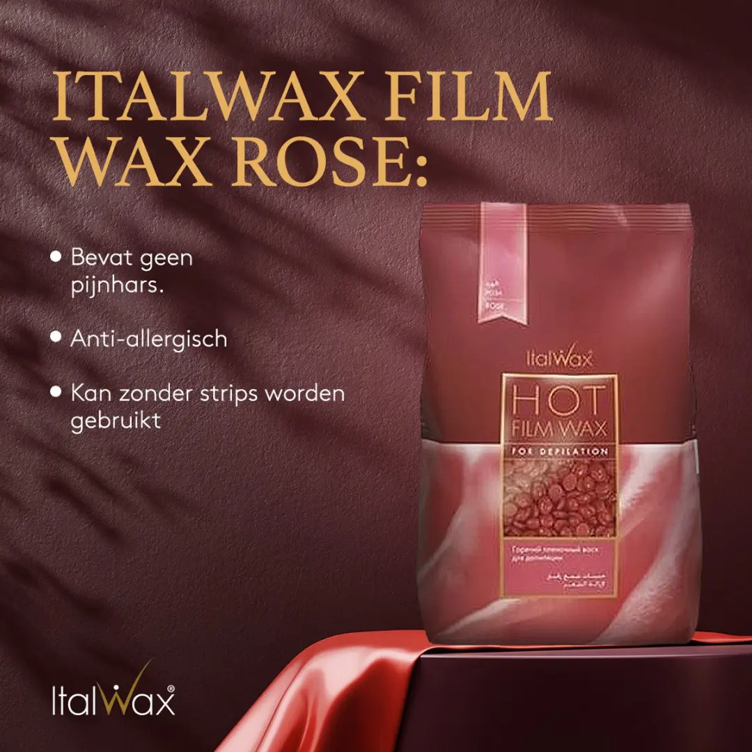 Italwax Film Wax Rose 500g - Hard Wax Granules