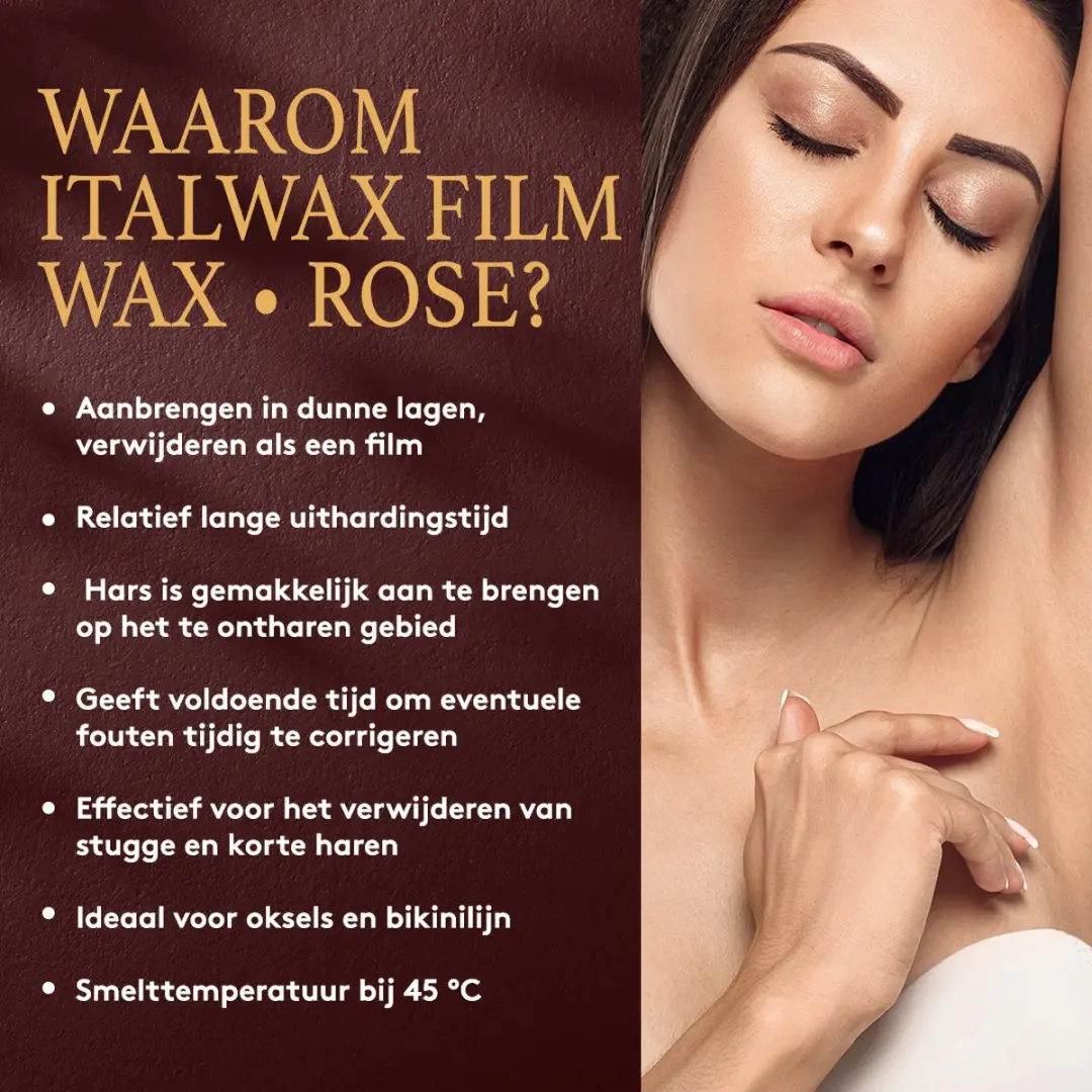 Italwax Film Wax Rose 500g - Hard Wax Granules - afbeelding 6 van 6