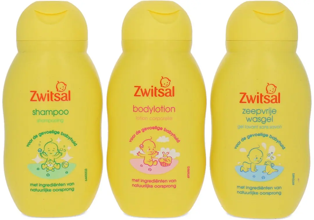 Zwitsal Shampoo-Washgel-Bodylotion 3x75ml