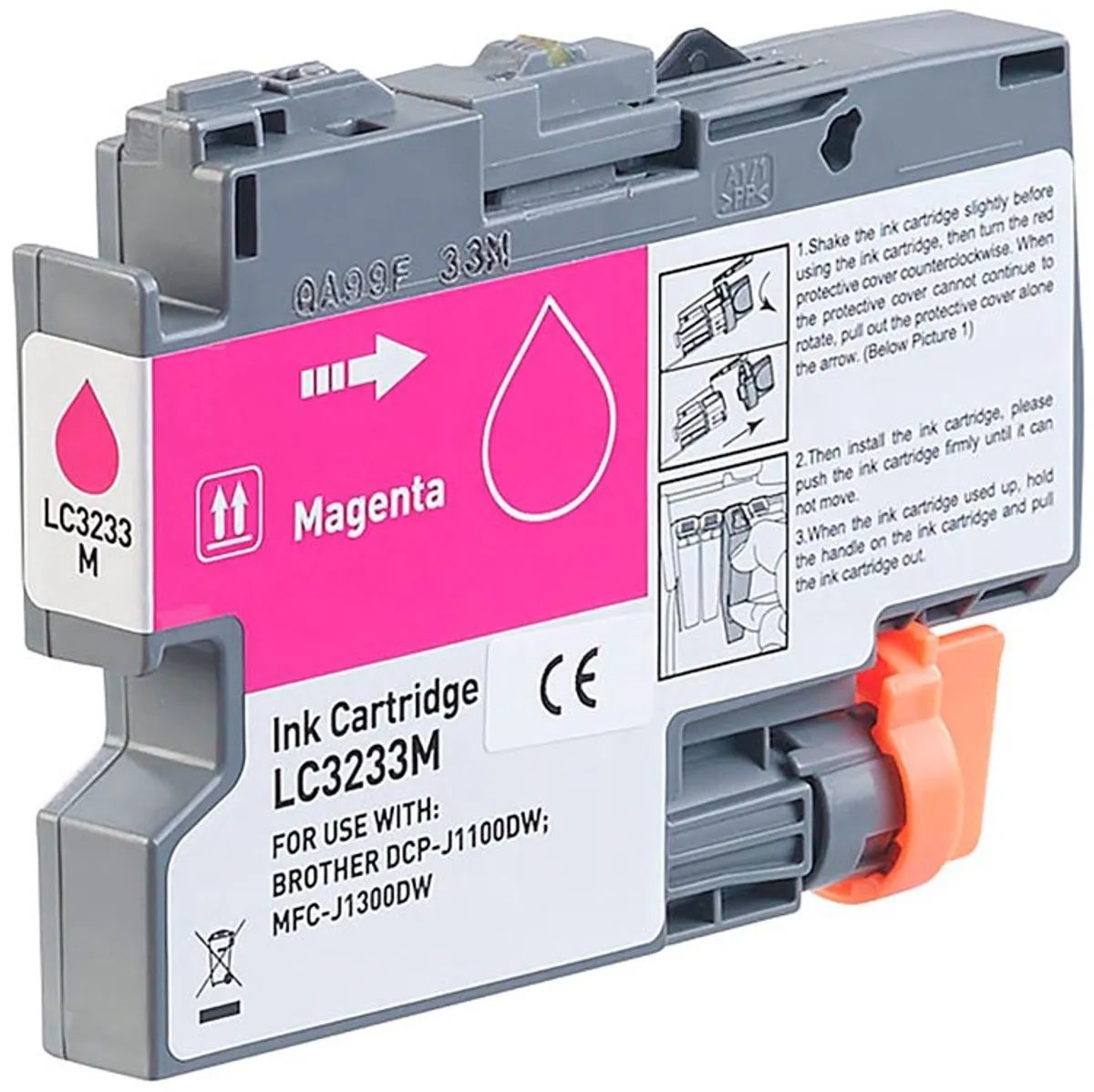 Brother LC3233M Inktcartridge - Rood
