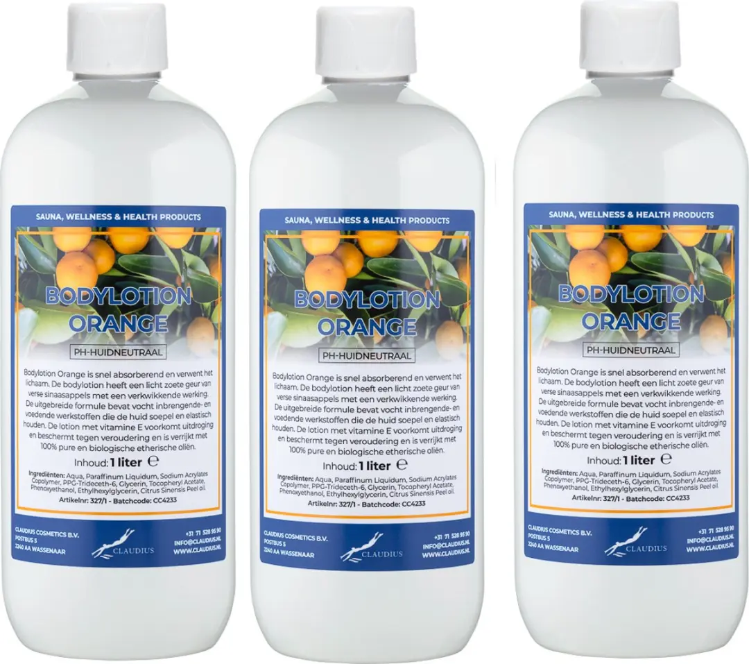 Splashbox Cosmetics Bodylotion Orange 1L - 3 Stuks