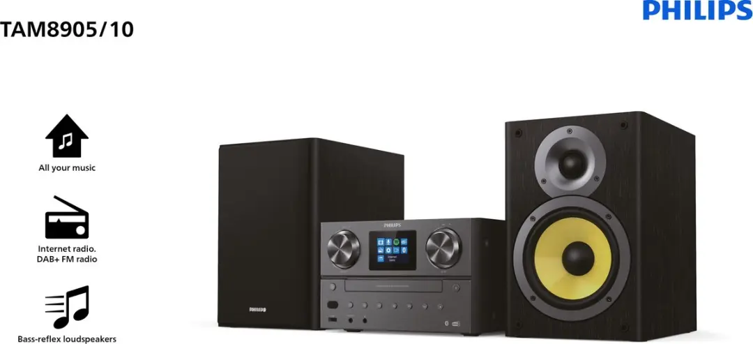 Philips TAM8905 Micromuzieksysteem - 100W - Zwart