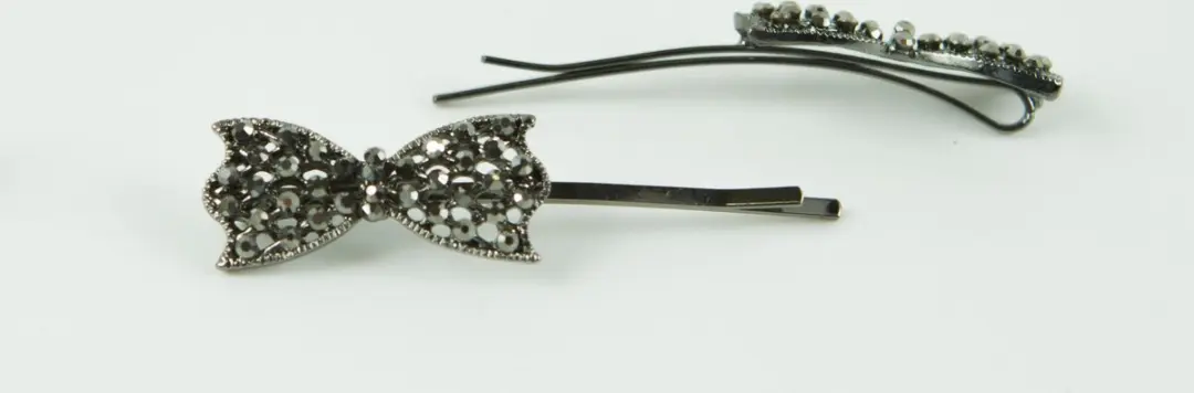 Hairmode Schuifspelden Grijs Strass