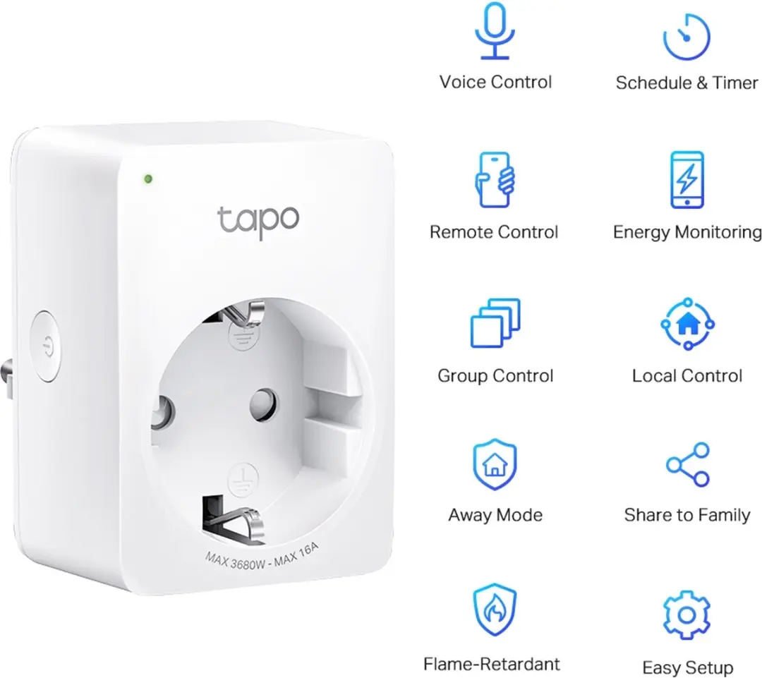 TP-Link Tapo P110 Slimme Stekker - 4 Stuks - Wit
