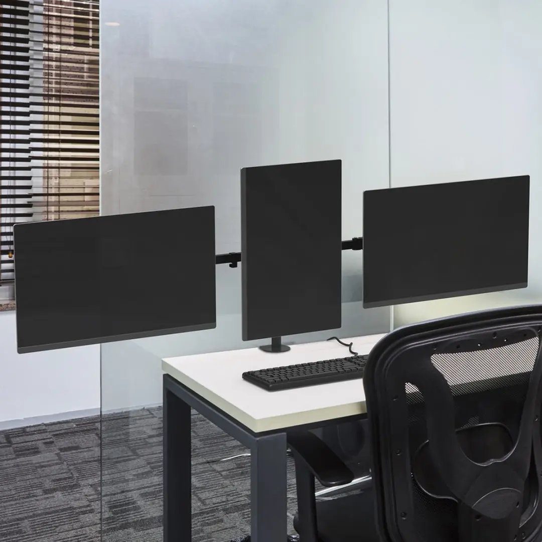 ACT Monitorarm AC8303 - 3 Schermen - 27" - Zwart