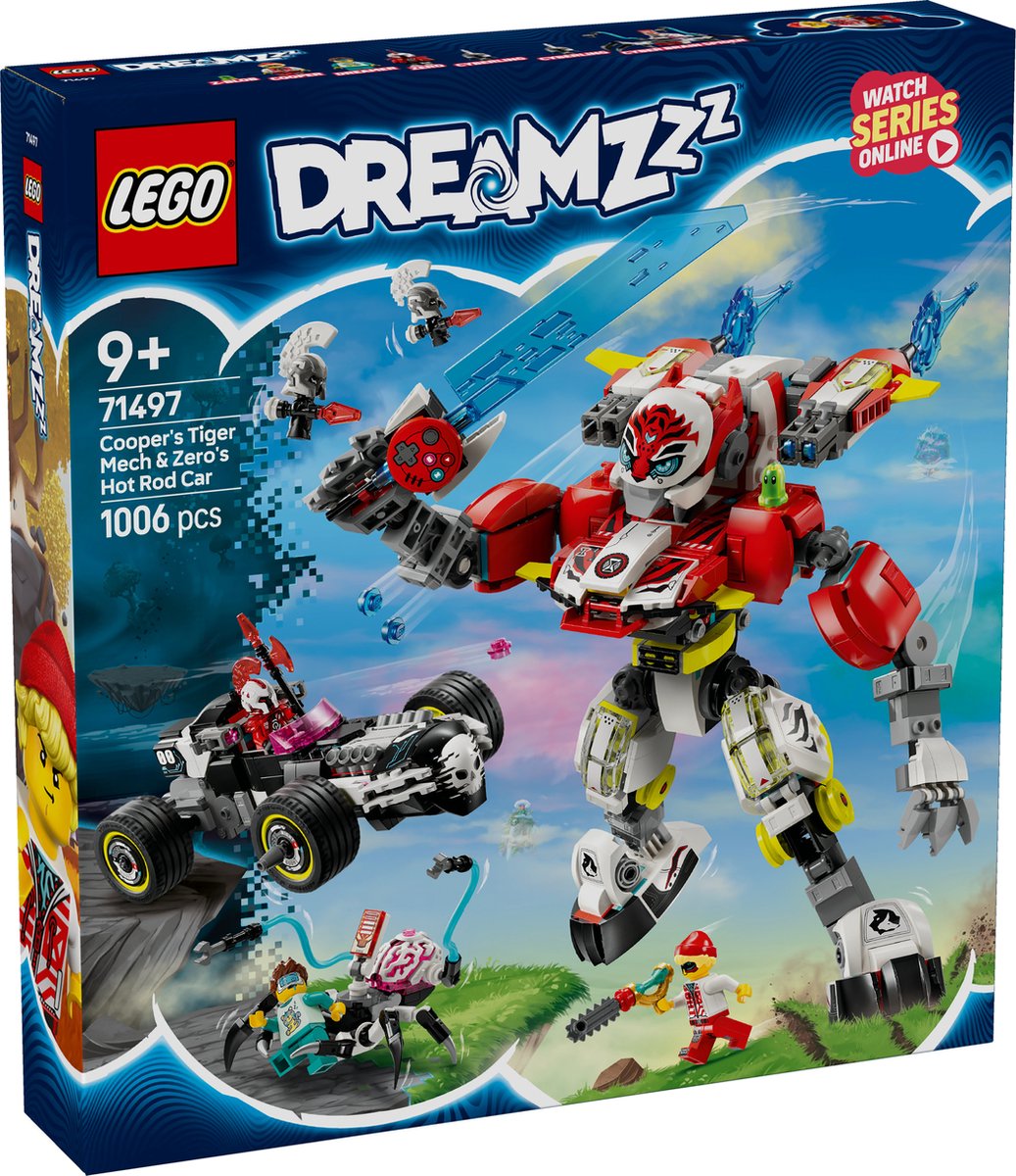LEGO DREAMZzz™ Coopers tijgermecha en Zero's hot rod auto - 71497