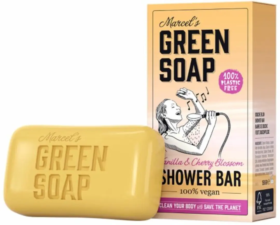 Marcel's Green Soap Showerbar Vanilla & Cherry Blossom