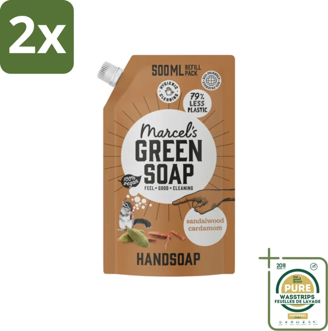 Marcel's Green Soap Allesreiniger Navulling Sandelhout & Kardemom 500ml