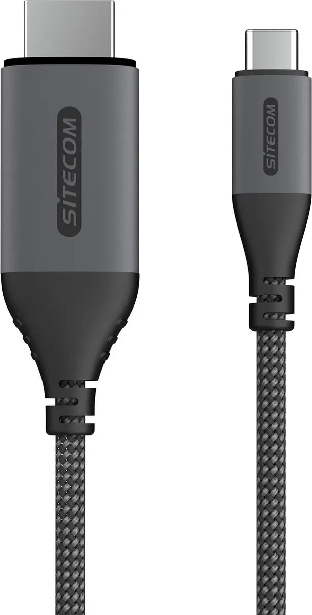 Sitecom USB-C naar HDMI 2.0 Kabel - Grijs/Zwart