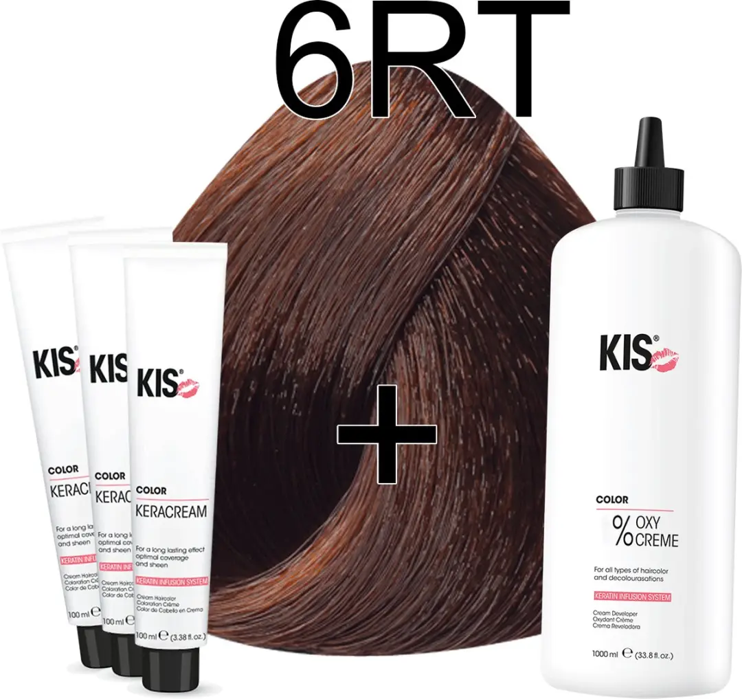 KIS KeraCream Color Donker Rood Tabak Haarverfset