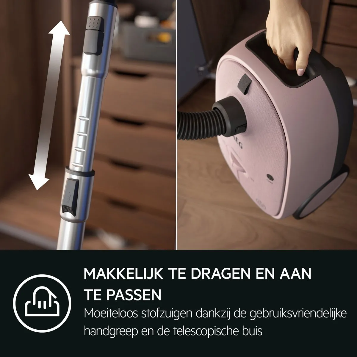 AEG AB61C1WP CLEAN 6000 Stofzuiger - Roze