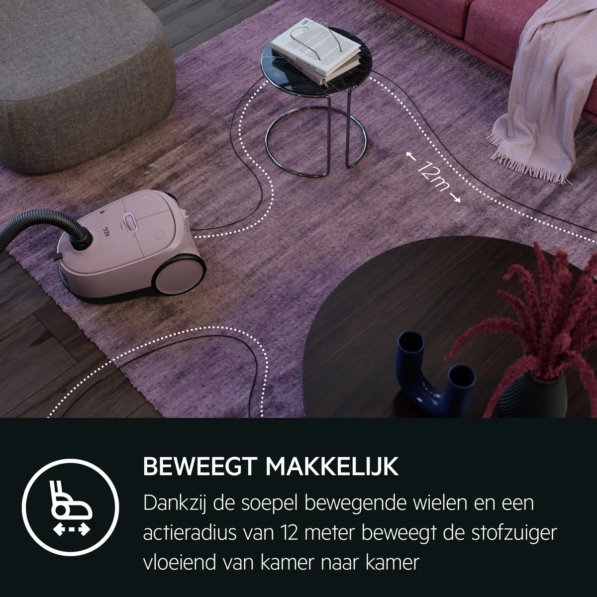 AEG AB61C1WP CLEAN 6000 Stofzuiger - Roze