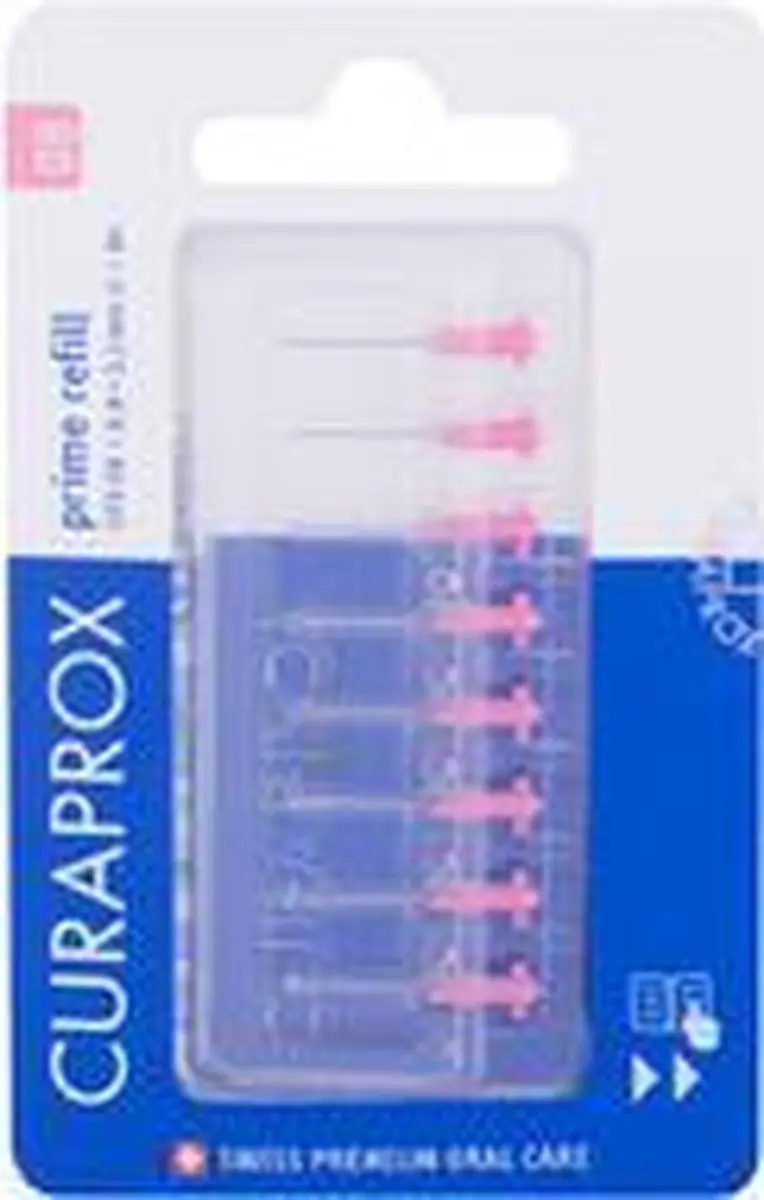 Curaprox Interdentale Rager Prime CPS 08 Navulling - 8 Stuks Roze - afbeelding 6 van 6