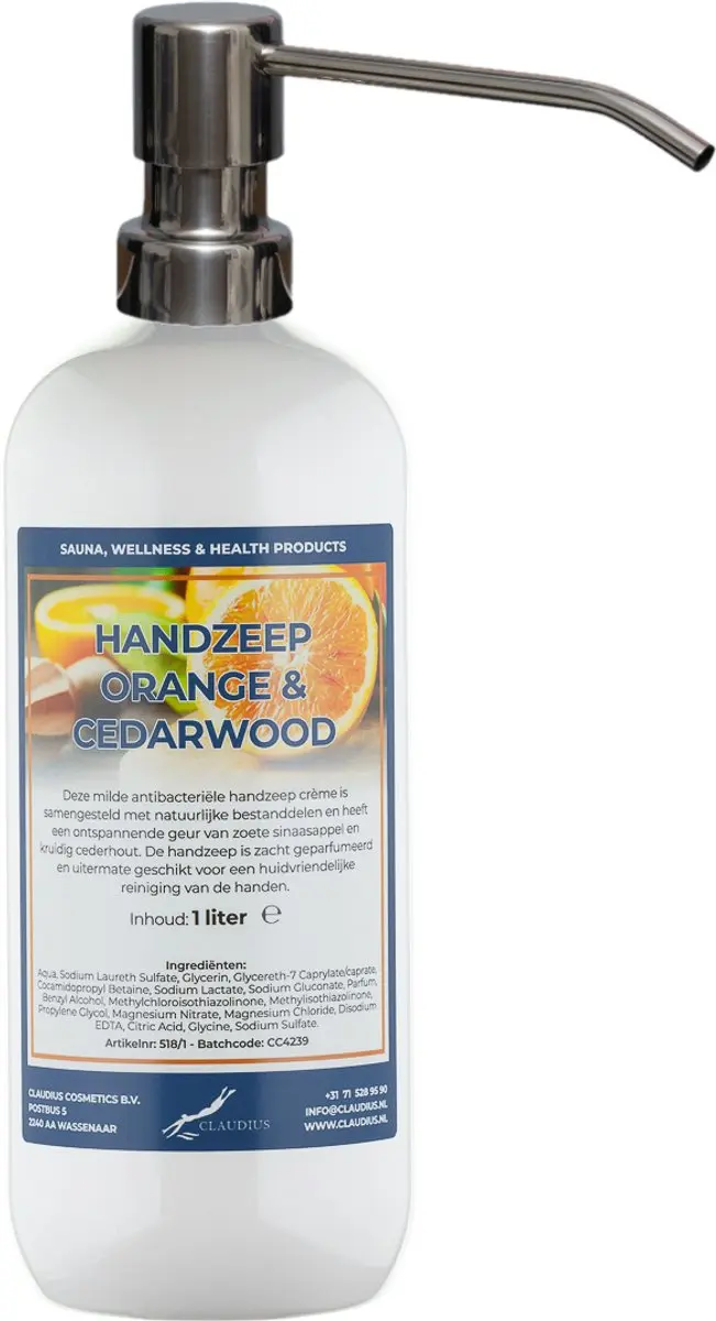Splashbox Cosmetics Handzeep Sweet Orange & Cedarwood 1L