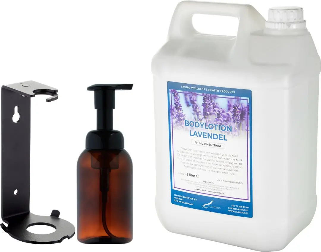 Splashbox Cosmetics Zeepdispenser 300ml + 5L Lavendel Bodylotion