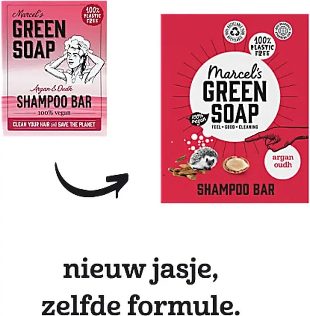 Marcel's Green Soap Shampoobar Argan & Oudh 90g