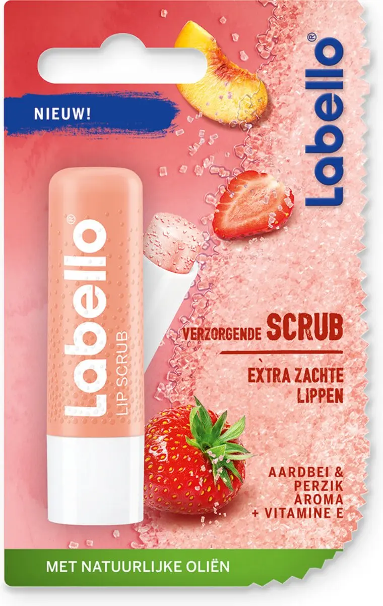 Labello Lipscrub Aardbei/Persik 5,5ml
