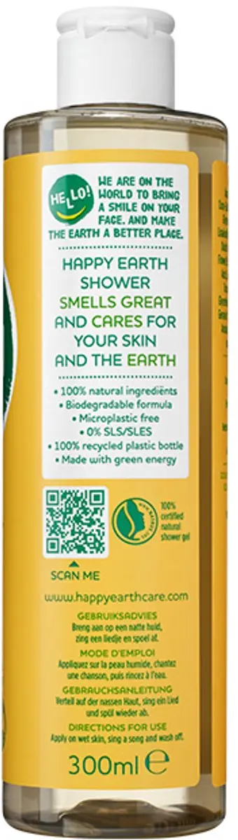 Happy Earth Douchegel Jasmine Ho Wood - 6x300ml
