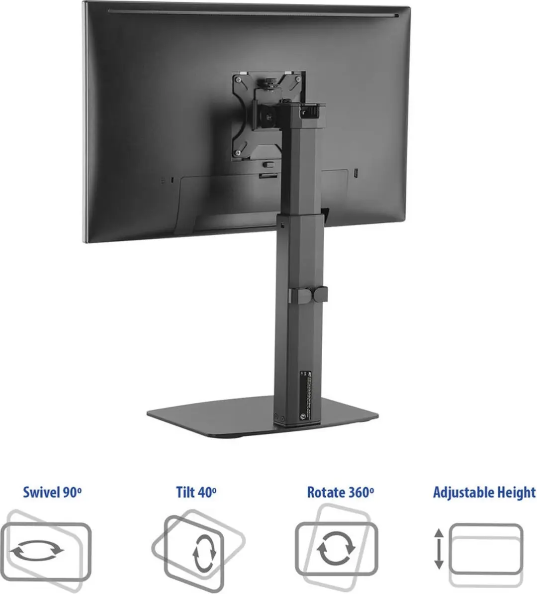 ACT AC8331 Gasveer Monitorbureausteun 32" - Zwart