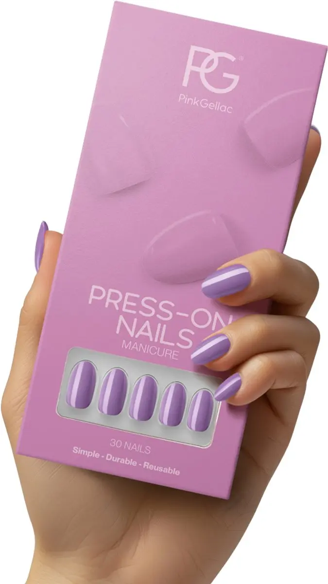 Pink Gellac Press On Nagels 324 Lotus Lila