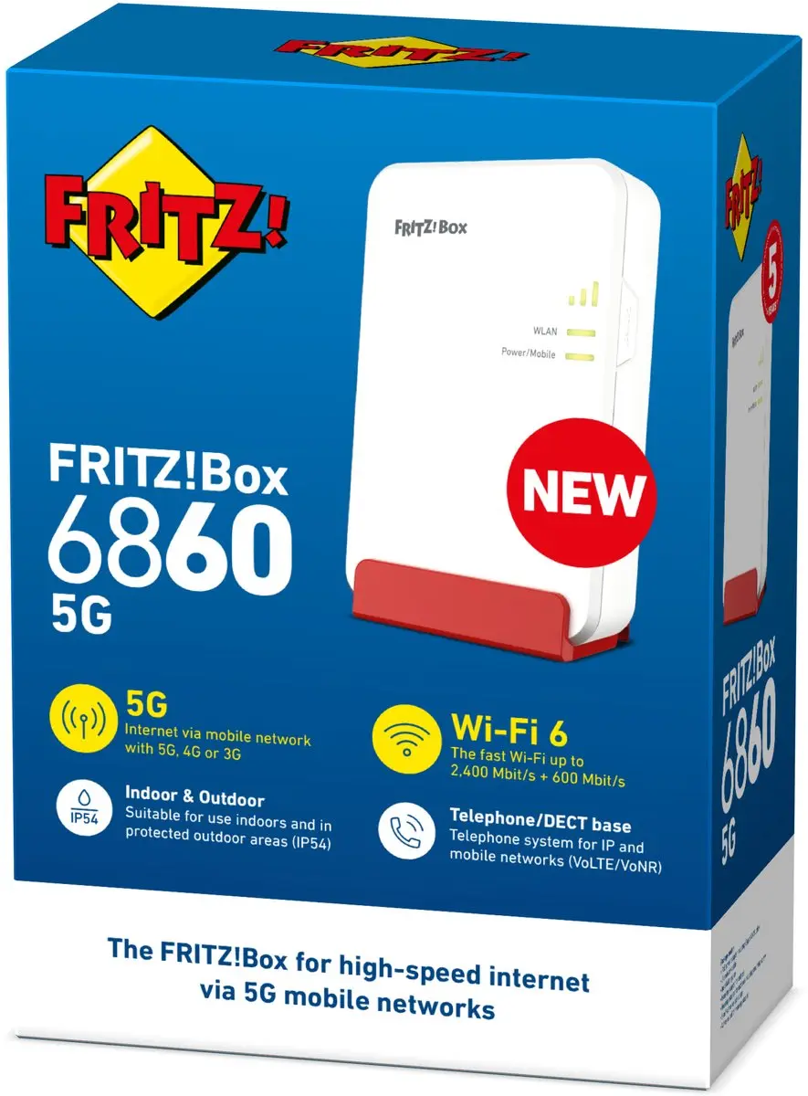 FRITZ!Box 6860 5G Edition Draadloze Router - WiFi 6 - Wit