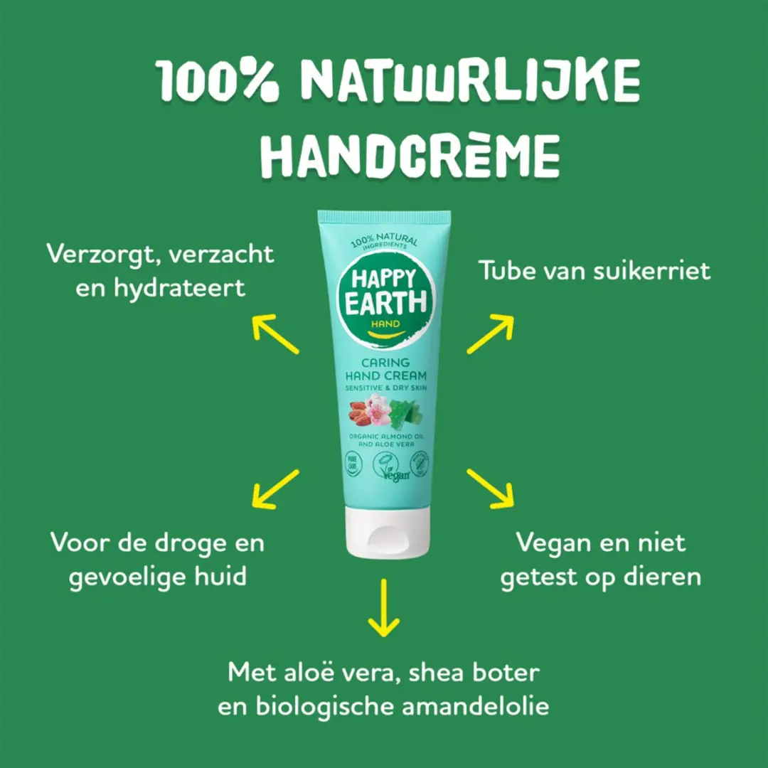 Happy Earth Handcrème Sensitive & Dry Skin 75ml